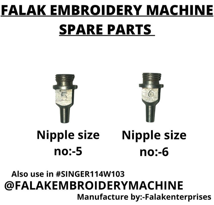 Chainstitch Embroidery machine Nipples